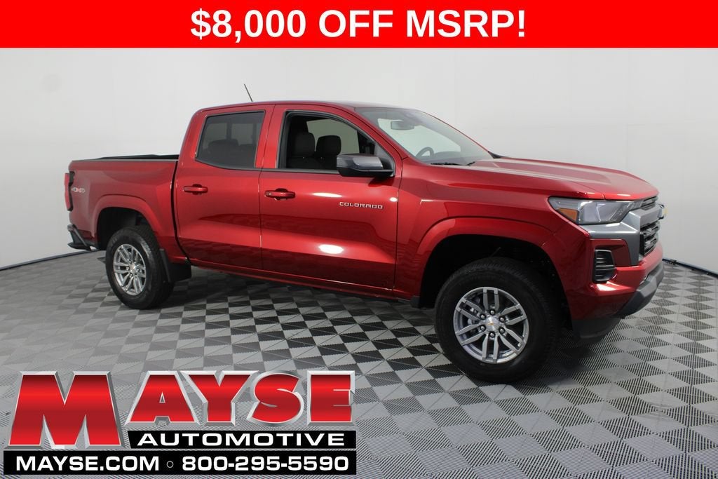 2026 Chevrolet Colorado LT in Radiant Red Tintcoat — front three-quarter view