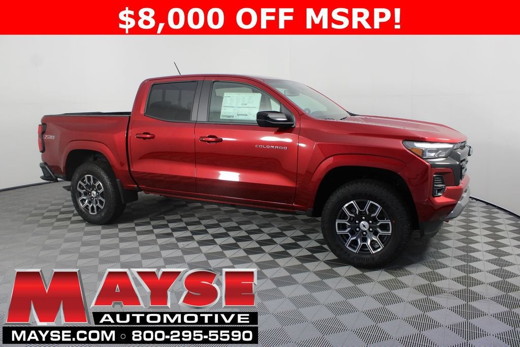2026 Chevrolet Colorado Z71 in Radiant Red Tintcoat — front three-quarter view