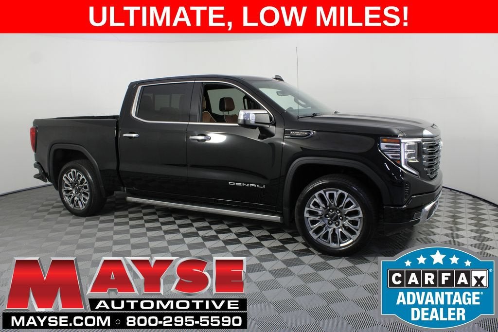 2023 GMC Sierra 1500 Denali Ultimate in Onyx Black — front three-quarter view