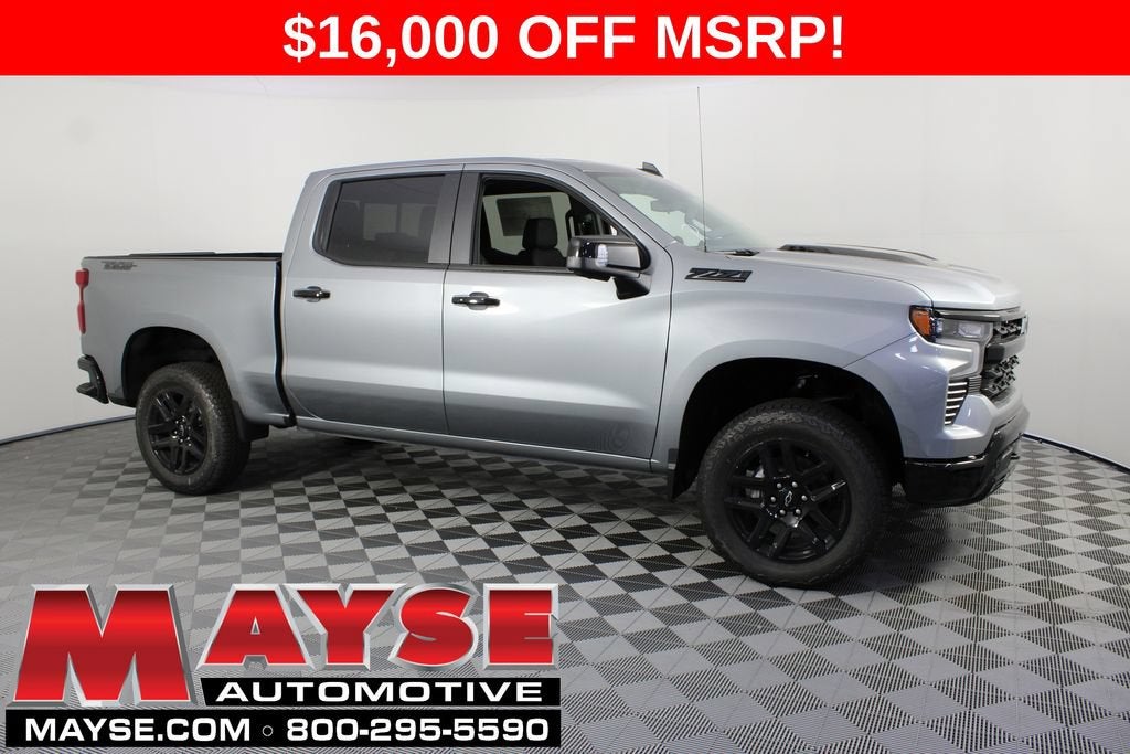 2026 Chevrolet Silverado 1500 LT Trail Boss in Sterling Gray Metallic — front three-quarter view