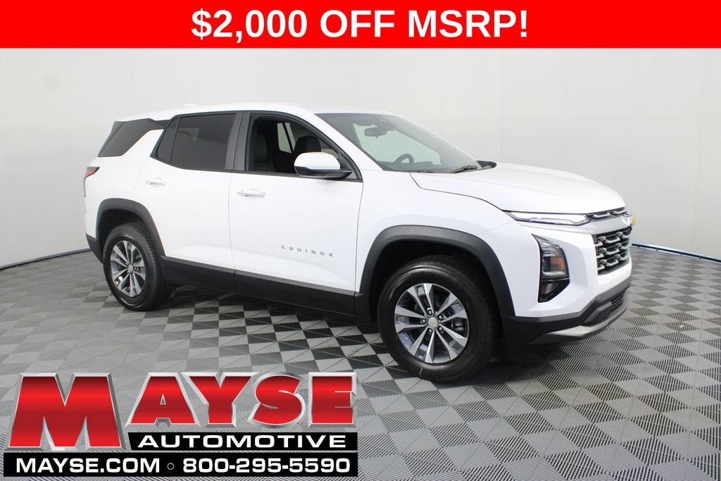 2027 Chevrolet Equinox FWD LT in Summit White — front three-quarter view