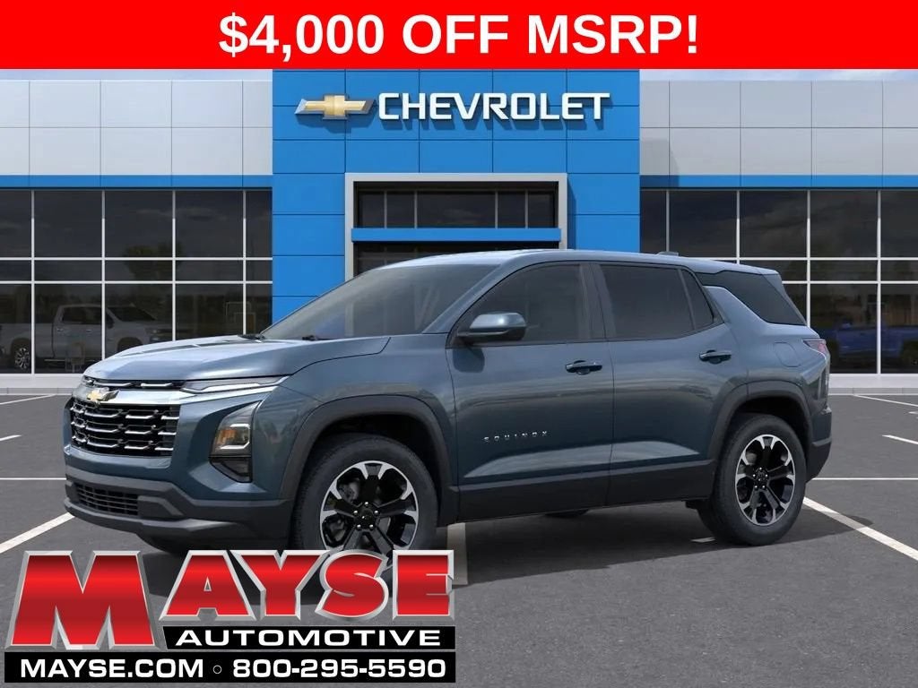 2027 Chevrolet Equinox LT in Lakeshore Blue Metallic — front three-quarter view