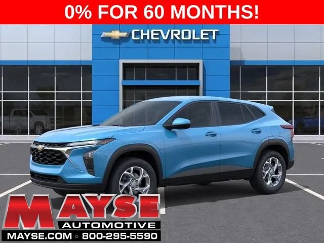 2026 Chevrolet Trax LS in Marina Blue Metallic — front three-quarter view